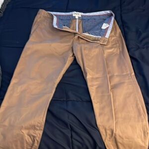 Perk Men's Slim Fit Pants - Tan and Blue
